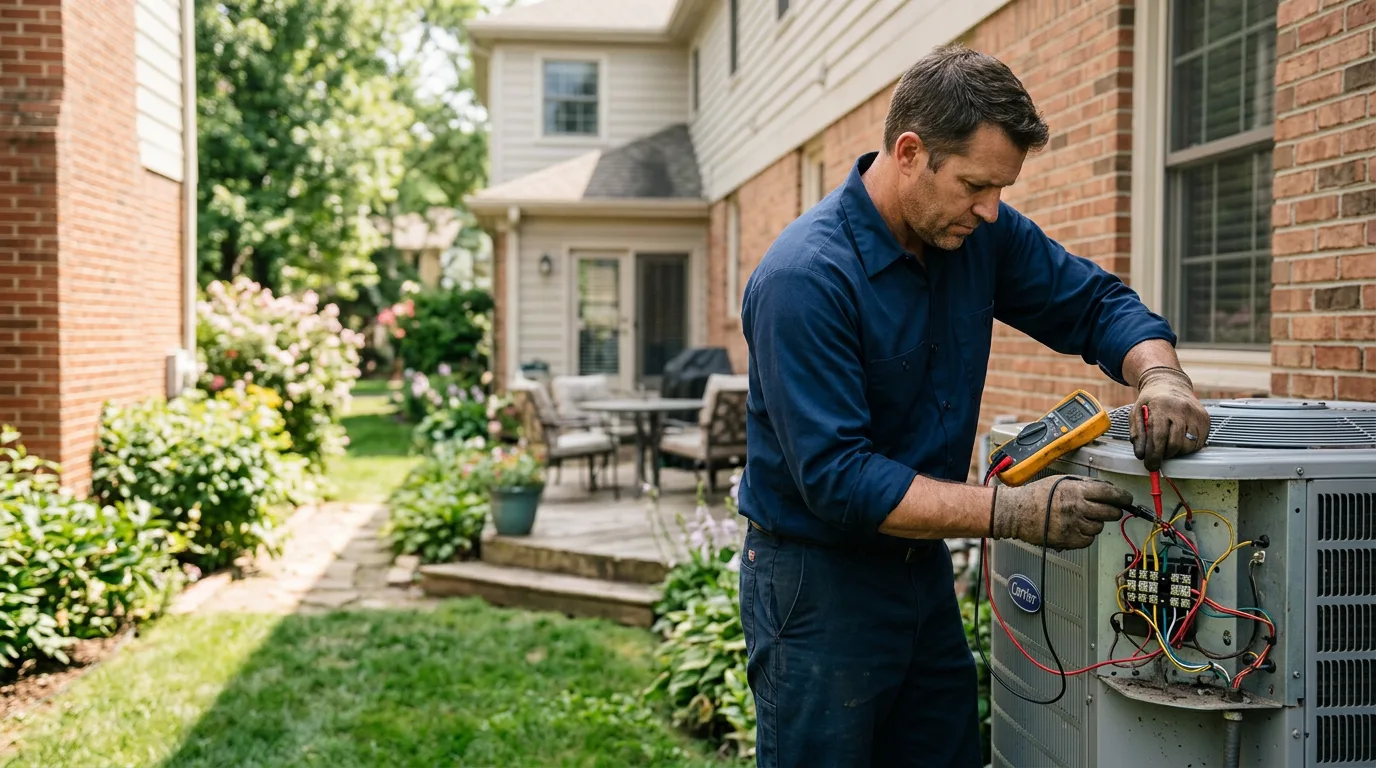 HVAC technician working near Midlothian, TX